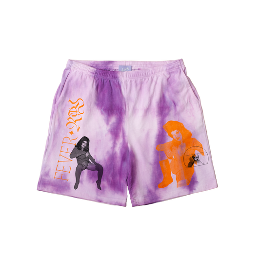 Demona Lisa Crushed Grapes Tie Dye Shorts UK